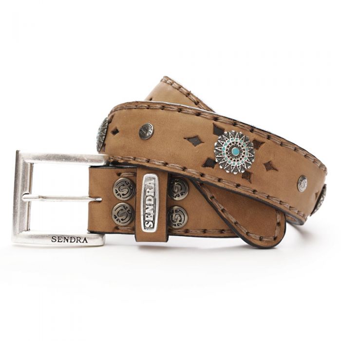 Belt 1187 Floter Tang Conchos Turquoise