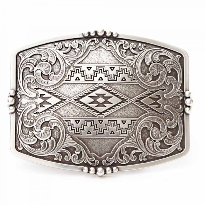 Native Ornament Belt Buckle with Beads