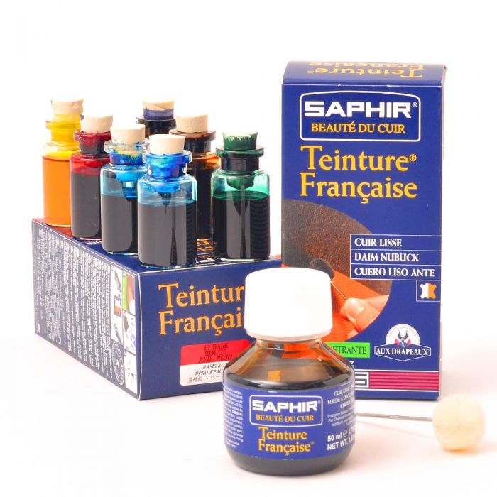 Saphir flüssige Lederfarbe Tinte