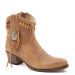 13387 Linedance Sendra Ankle Boots with leather ribbon in light brown leather
