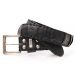 Sancho Abarca 214 Full Caiman Leather Belt - black