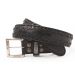 Black Sendra Python Leather Belt 8347 edged with black Pull Oil Leather 