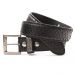 Sancho 1020 Full Python Skin Leather Belt - black