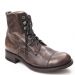 Urban Look Mens Sendra Grey/Black Smooth Leather Lace Up Boots