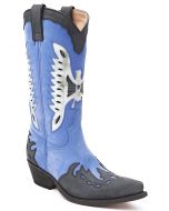 10326 Sancho Abarca Boots Nubuk Ocean Blue Egeo
