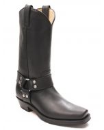 Sancho cowboy boots with leather straps and oblique heel