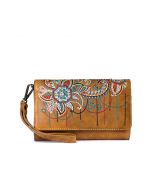 Flower Hippie Wallet with cell phone pocket to wear around your neck