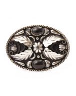 Belt buckle with black stone