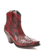 Sendra 16695 Red Women's Ankle Boot Flora Rojo Old Lavado