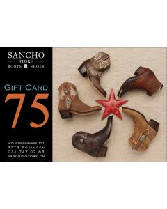 75.00 Gift Card from Sancho Store Boots & Shoes