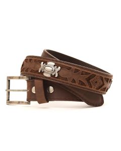 Leather Belt brown 4004 Sancho Store