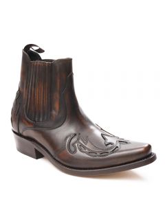 Men's Short Western Boots 6152  MONK -  brown | Sancho Abarca 