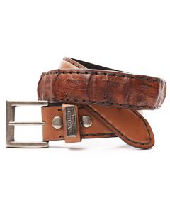 Sancho Kaiman leather belt 214  Cognac